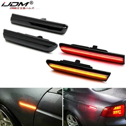 iJDM Car Front & Rear LED For 2004-2008 Acura TL Full LED Side Marker Light Front Rear Amber Red Auto Turn Signal Lamp 12V