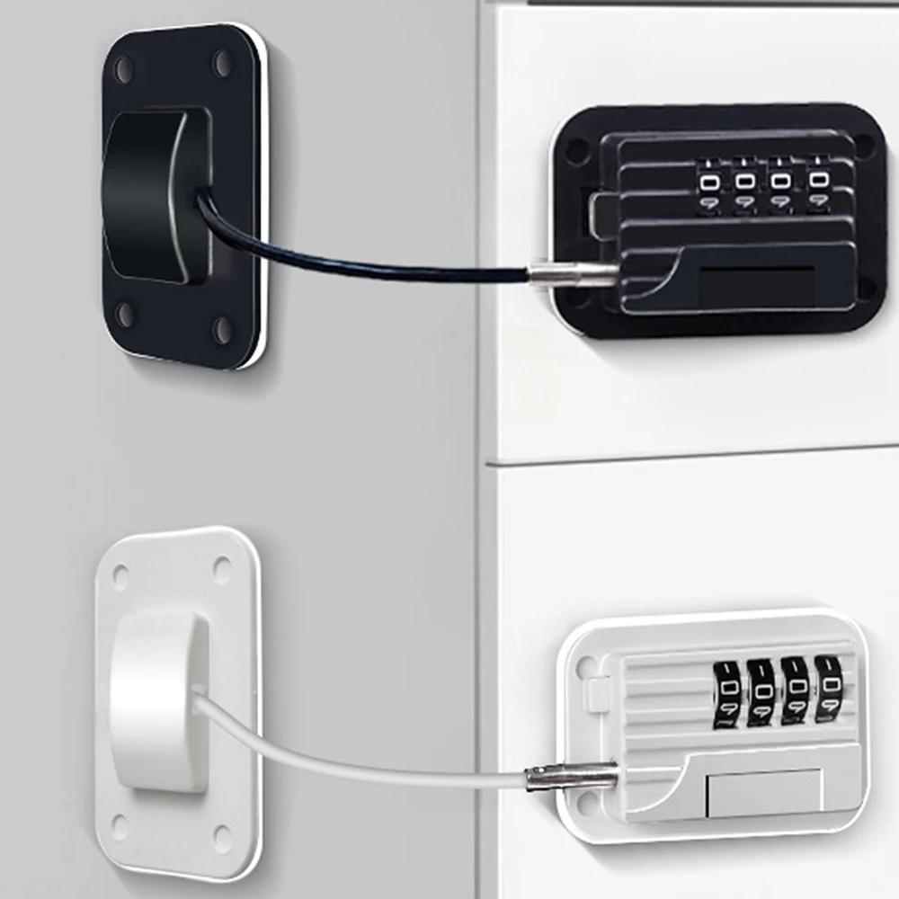 Password Baby Safety Lock Home Security Protection Window Securities Lock 4-Round Cipher Window Lock For House Refrigerator