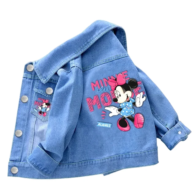 2023 New Baby Boys Girls Denim Mickey Minnie Mouse Jacket Coat Spring Autumn Children Outerwear Kids Cotton Clothes for 2 9 Year AliExpress 1501