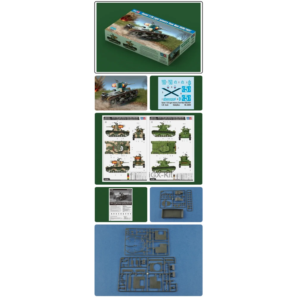 

Hobbyboss 83810 1:35 Scale Soviet T26 T-26 Light Infantry Tank Vehicle Plastic Model Assembly Kit Hobby Making Modeling Toy