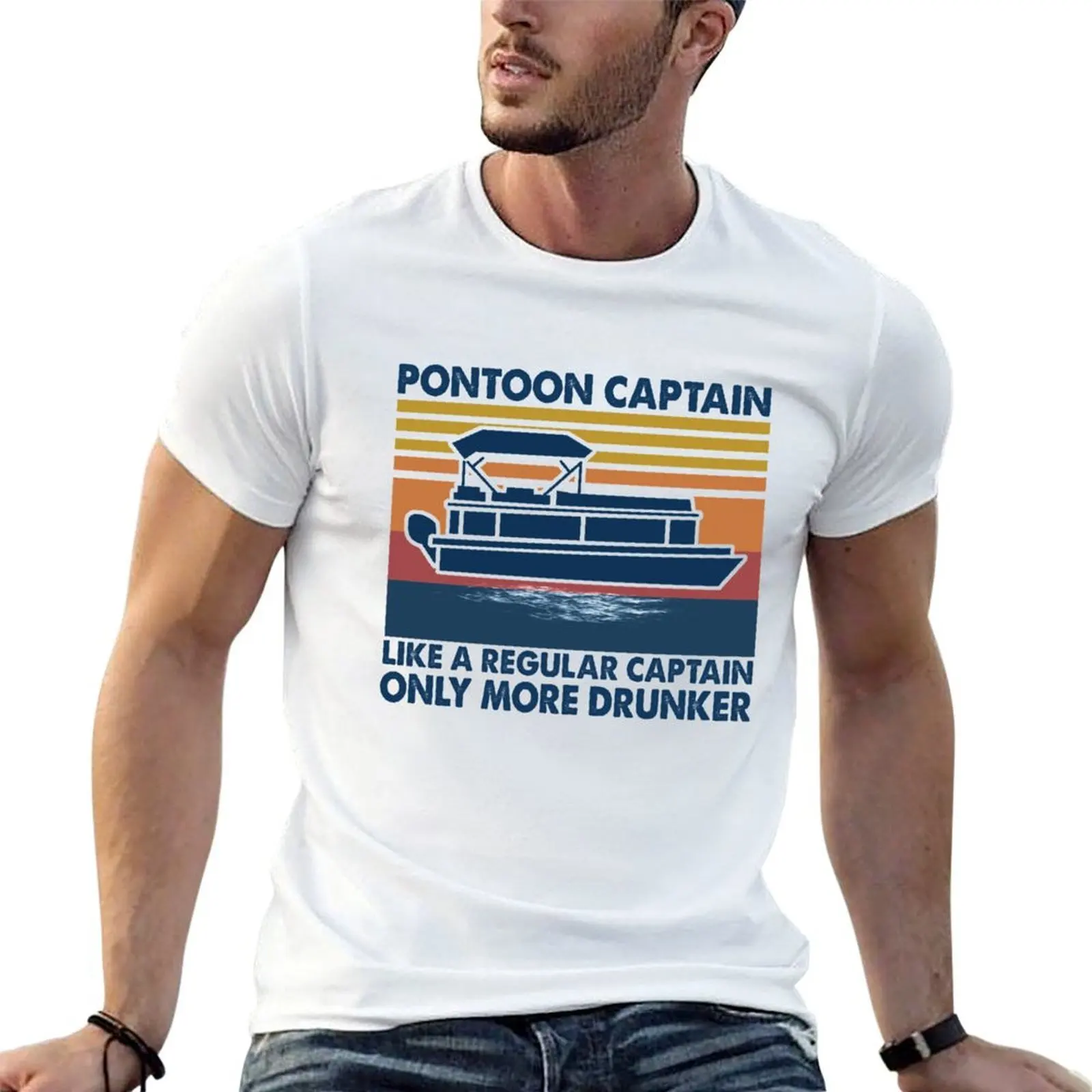 Pontoon Captain Like A Regular Captain Only More Drunker Vintage T-Shirt anime stuff new gifts and t-shirts mens t shirts