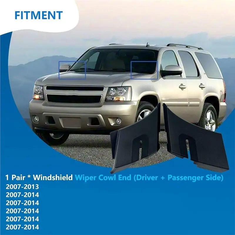 Best-Selling Air Inlet Panel 2PCS Windshield Wiper Cowl End For Cadillac Escalade Chevrolet Tahoe GMC Yukon 07-14 25820729