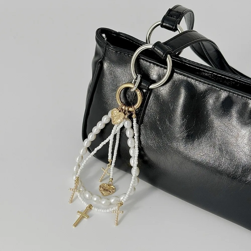 Y2k Style Multi-layer Bag Chain Metal Star Pearl Handbag Charm Bag Accessories DIY Acrylic Beaded Keychain