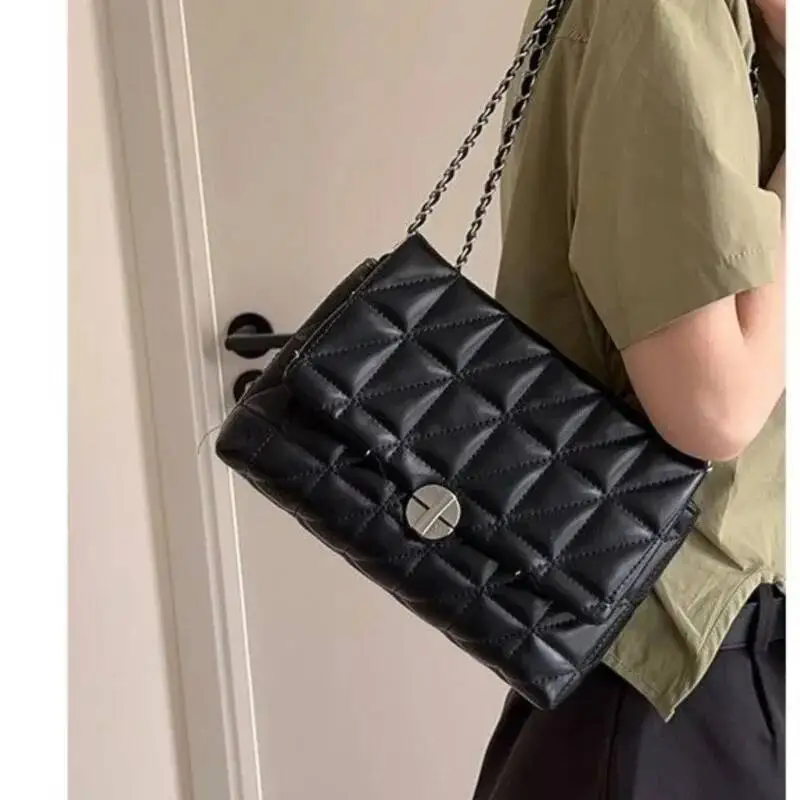 Bloom Sweet Cool Sier Messenger Bag Women 2024 Summer Hot Girls Solid Y2k Crossbody Bags Aesthetic Ladies Handbags Fairycore