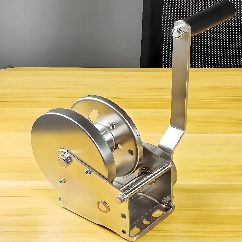 304 stainless steel two-way self-locking hand winch hoist manual winch lifting sewage treatment tank hanger