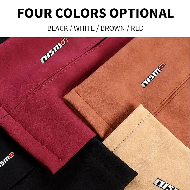 1Pcs Leather Car Tissue Box Cover Sun Visor Seat Back Hanging Type For Nismo Nissan 370Z Coupe Roadster Z34 2009-2020 GTR Juke view 6