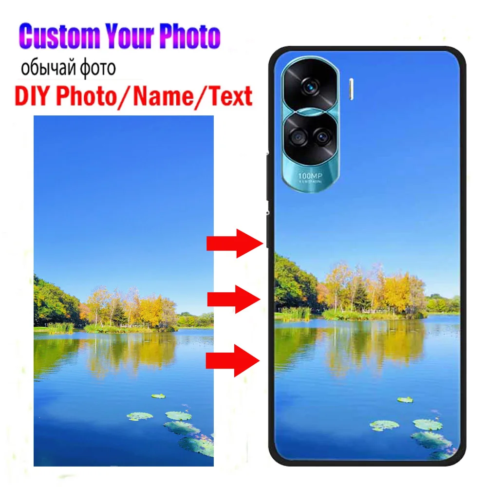 Customized Phone Cover for Honor 90 Lite Case DIY Design Photo Picture Funda For Honor 90 Pro 80 Pro 100 X50i 5G Silicone Coques
