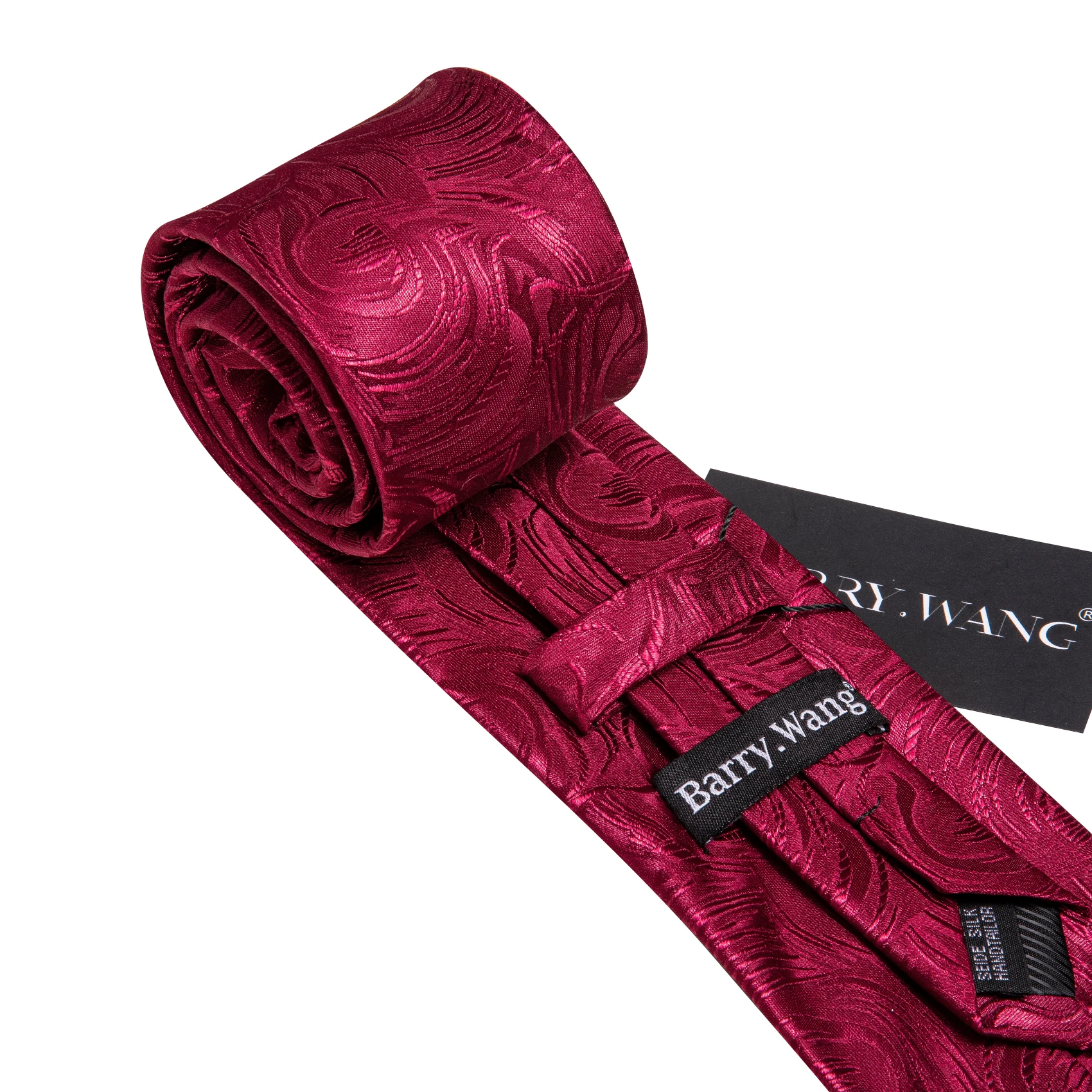 Desinger Nam Quan Hệ Đỏ Nâu Đen Hoa Lụa Cổ Túi Vuông Dây Bộ Quà Cưới Barry · Vương Dropshipping 5991