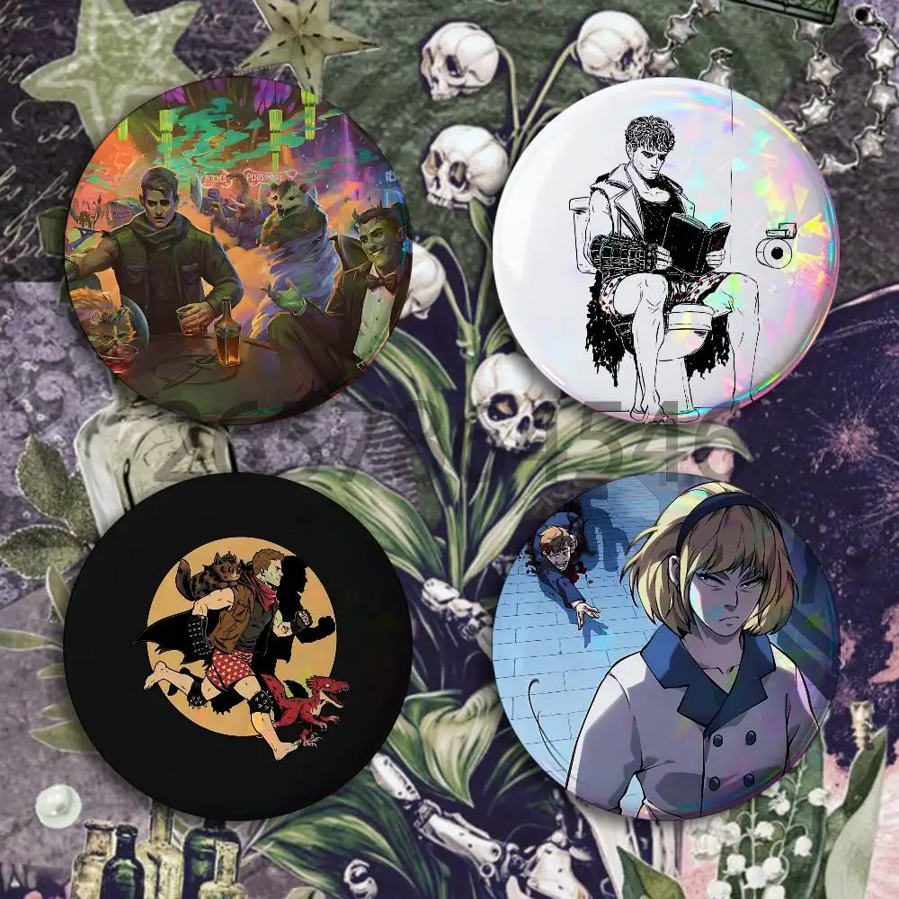 D-Dungeon C-Crawler Carl Club Badges Set  25 32 44 58 75 mm Round Customizable Wholesale Fan goods Self-made fan freebies