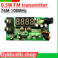 0.5W FM Transmitter PLL DIY KITS LED Digital Display Stereo FM Transmit FOR DC 12V Churches CAR Radio Broadcast Campus Station