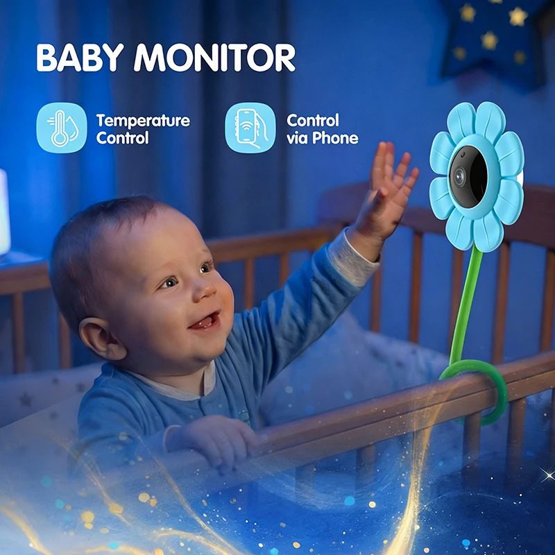 Hide Smart Baby Monitor 4K 2MP Camera App Remote Control Crying Detection Two-way Intercom Infrared Night Vision Babysitter 2026