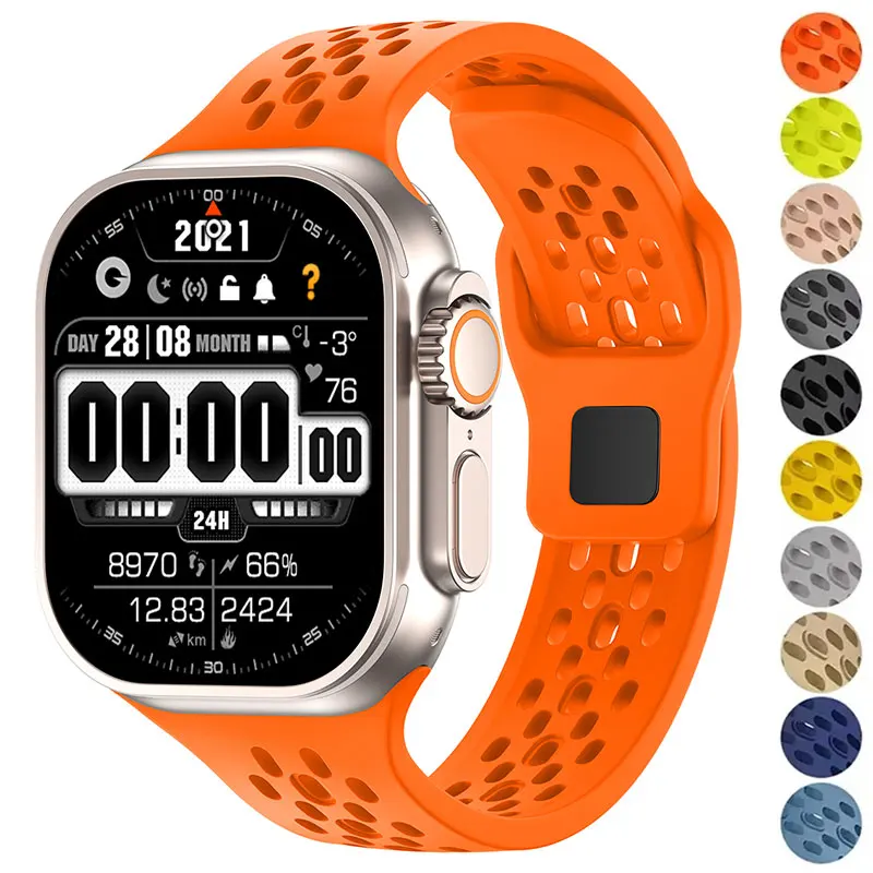 Silikonarmband für iwatch Serie 11 10 9 8 7 6 5 3 Ultra3 2 1 Armband für Apple Watch Armband 45 mm 41 mm 44 mm 49 mm 40 mm 38 42 mm 46 mm