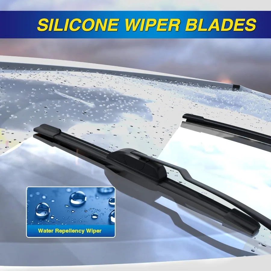 استبدال مساحات الزجاج الأمامي من السيليكون لـ 20182024 VW Volkswagen Atlas Wiper Blades مجموعة من 3 زجاج أمامي بديل للسيارات