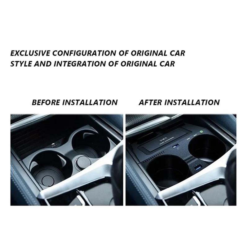 Car QI Wireless Charger Induction Phone Holde For BMW 5 Series G30 G38 G32 M5 6GT 2017-2021 15W Fast Charging Plate