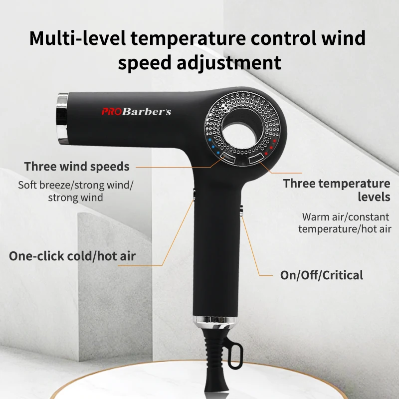 Professional Salon Hairdryer 2000W Brushless Motor 110000 RPM High Quality 3-Speed Adjustment Anion Hair Dryer