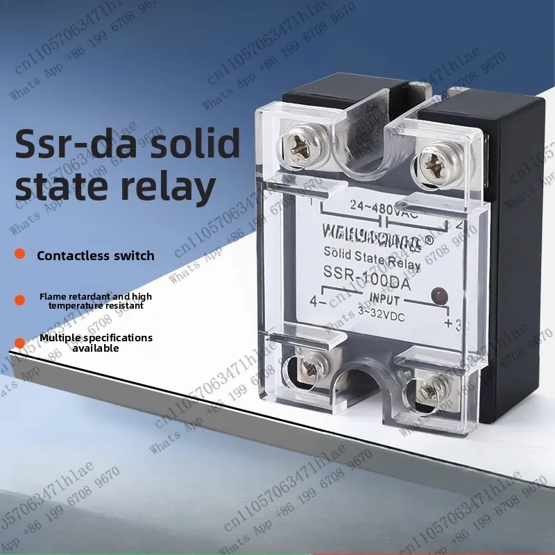 SSR-DA Single Phase Solid State Relay 4-32VDC DC Control AC SCR Voltage Regulator Module