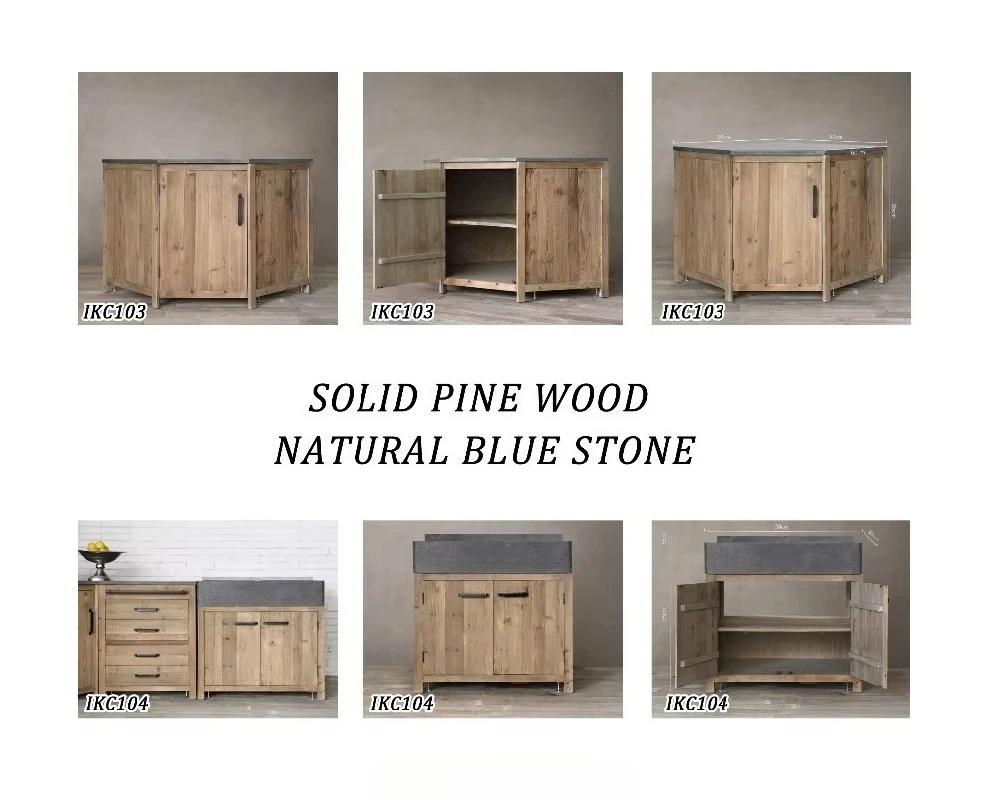 Rustic wood kitchen cabinets