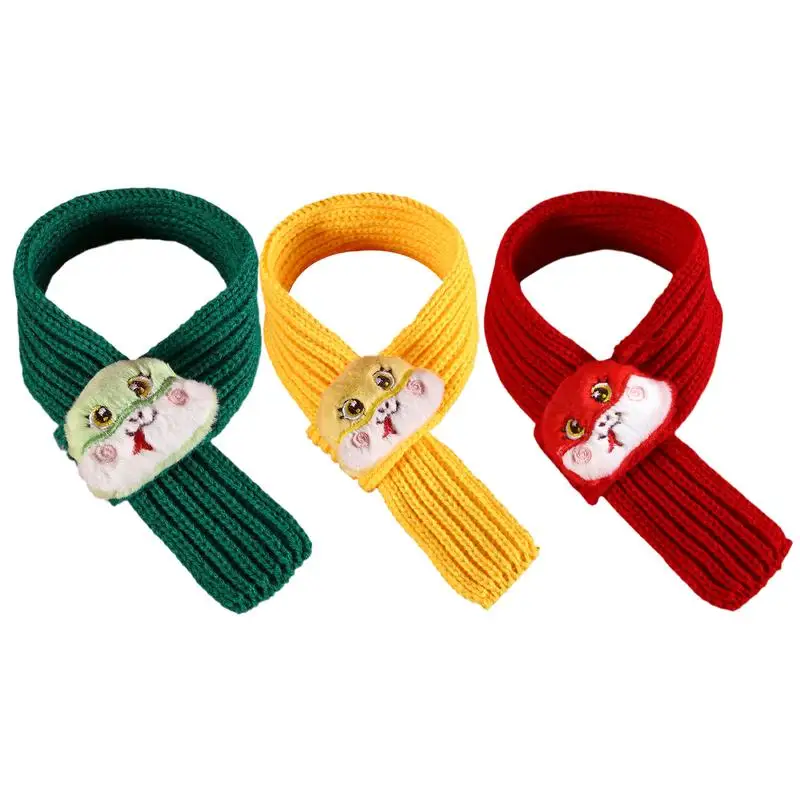 Snake Year Cat Dog Knitted Scarf 2025 Year Of The Snake Scarf Warm Bandana Winter Holiday Pet Accessories For Puppy & Kitten