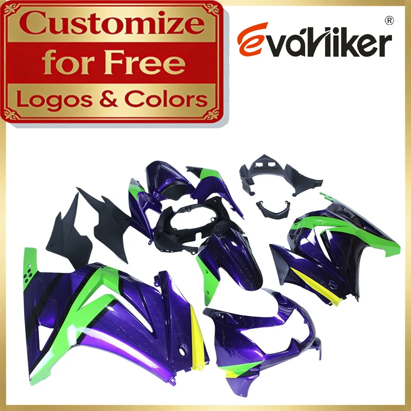 

Комплект обтекателей из АБС-пластика для мотоцикла Kawasaki 250R EX250R 2008-2012, фиолетовый, литой, на заказ