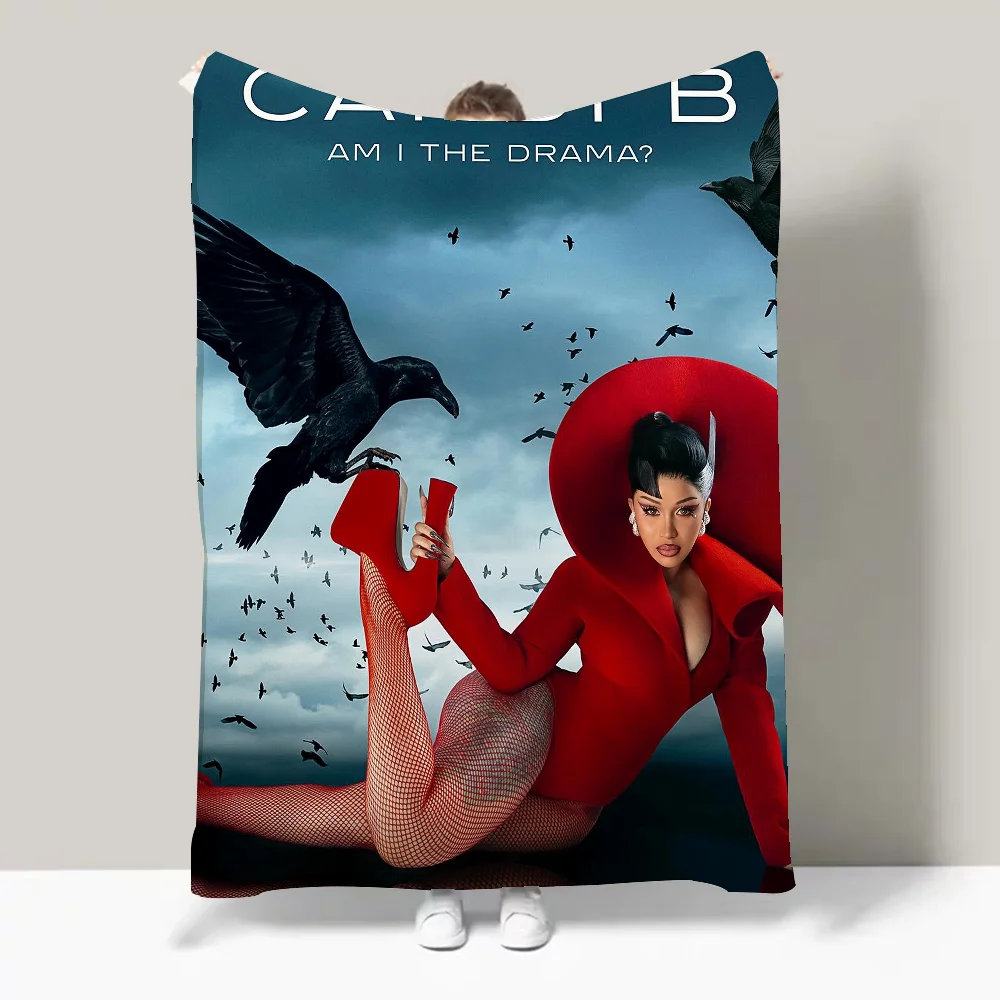 C-Cardi SINGER b Blanket Design Lightweight  For Dorms, Naps, Living Room, Office,Sofa,All-Season