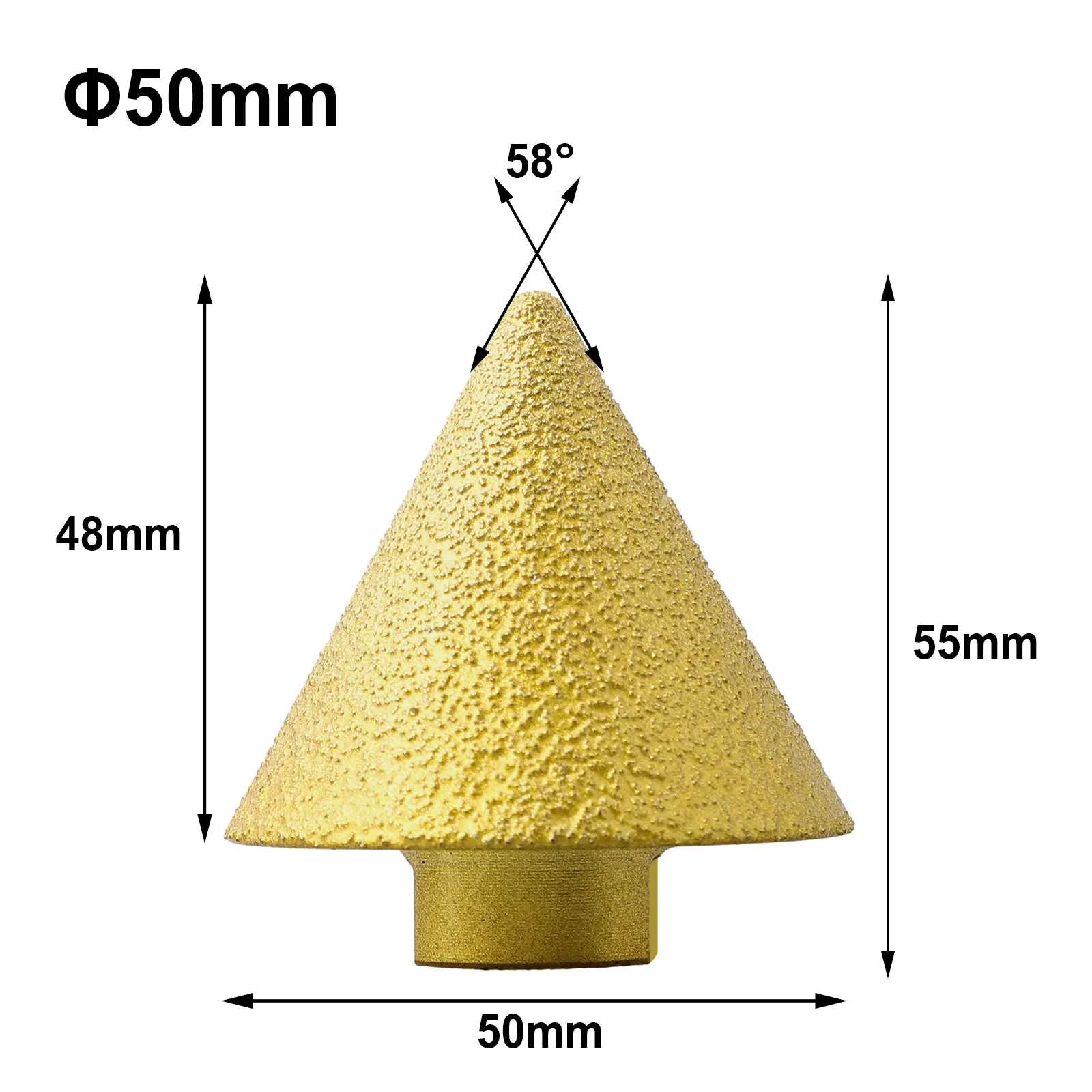 Diamond Chamfer Countersink Bit Cone for M14 Thread Suitable for Polishing Grinding and Carving Tiles Ceramic Porcelain