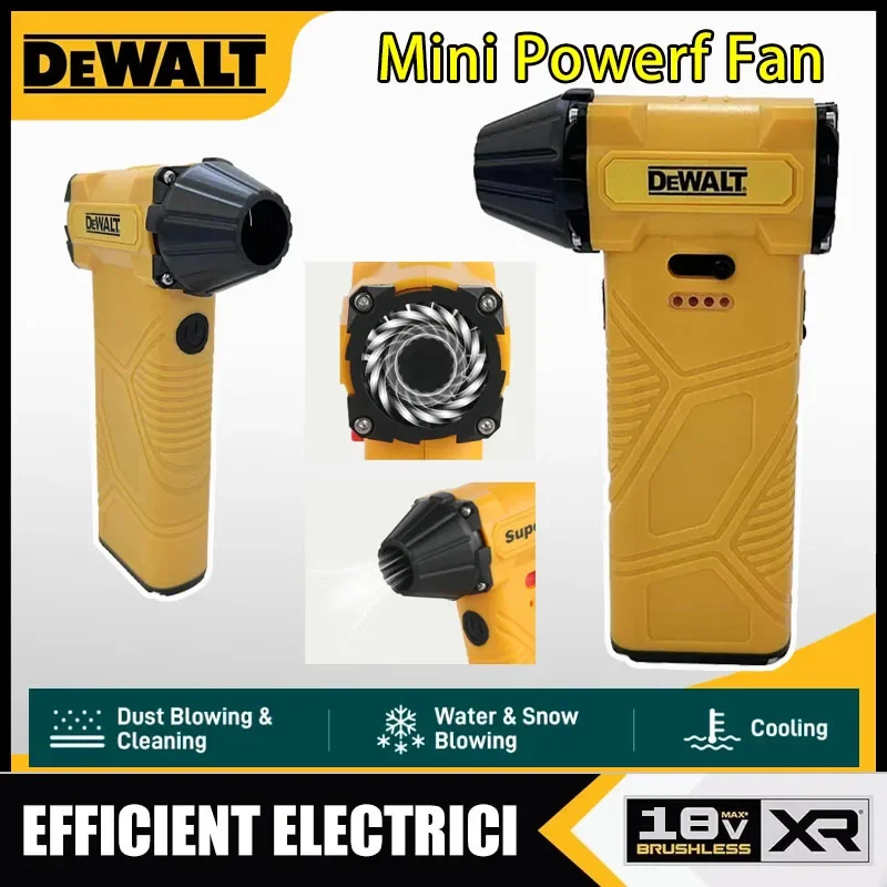 Dewalt Mini Rechargeable Air Blower Turbo Fan Blower Brushless Turbo Jet Fan Air Compressor for Dust Cleaning