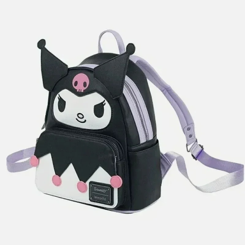 Loungefly Sanrio Kuromi Backpack Pu Leather Lady Bags Pochacco High Quality Cute Double Strap Bags For Women School Bag Gift