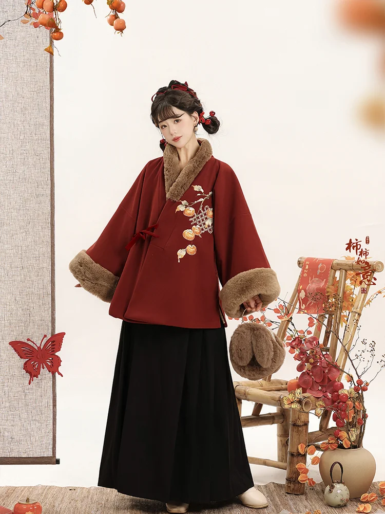 

Lo Huu, оригинальная повседневная одежда, женское пальто Hanfu из Thiened из полиэфирного волокна Ming Dynas Sle ort