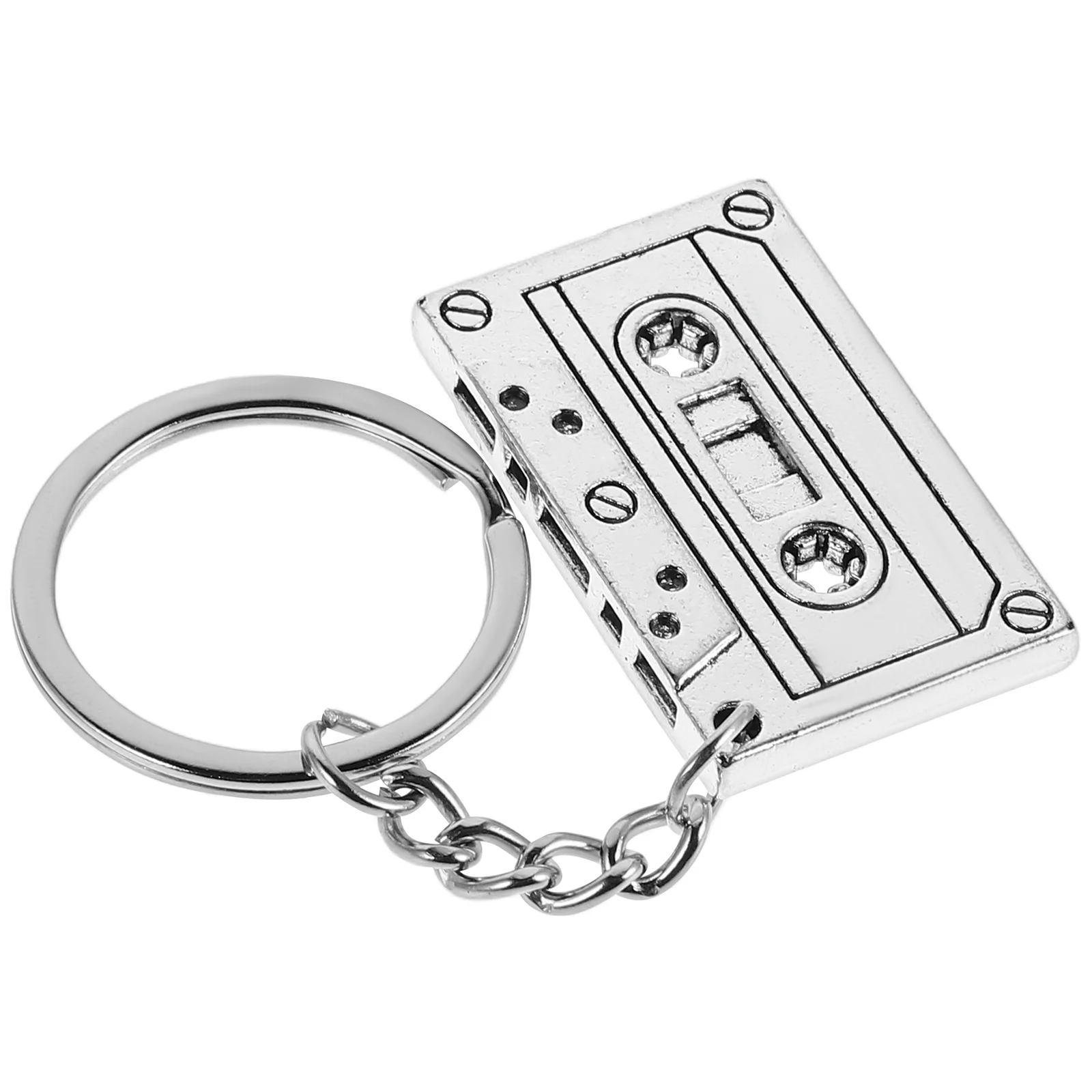 

5 Pcs Audio Tape National Trend Keychain Miss Vintage Decor Zinc Alloy Retro Cassette
