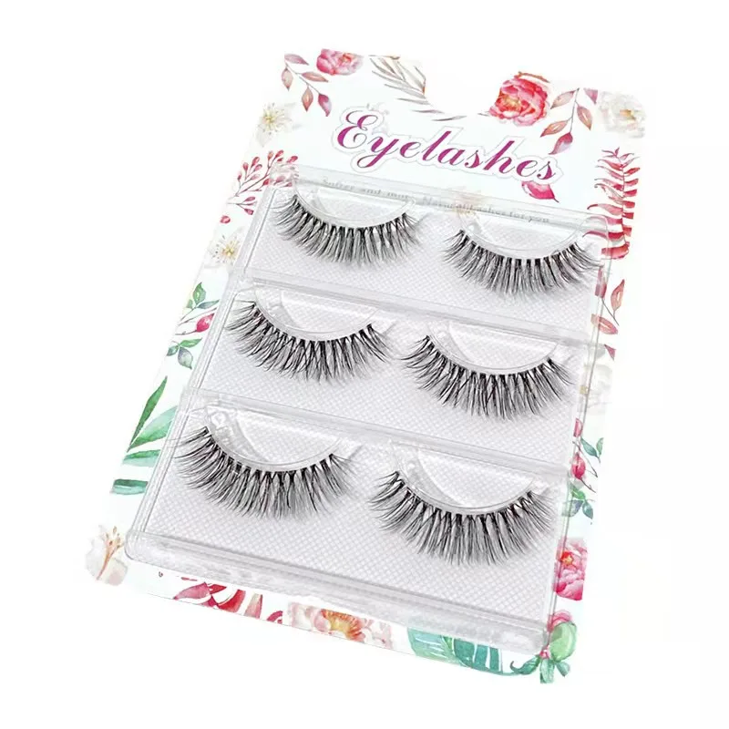 NEUE Transparent Terrier 3/5Pairs 3D Nerz Wimpern Faux Falsche Wimpern Dicken Make Up Wimpern Wimpern Natürliche Weiche gefälschte Wimpern