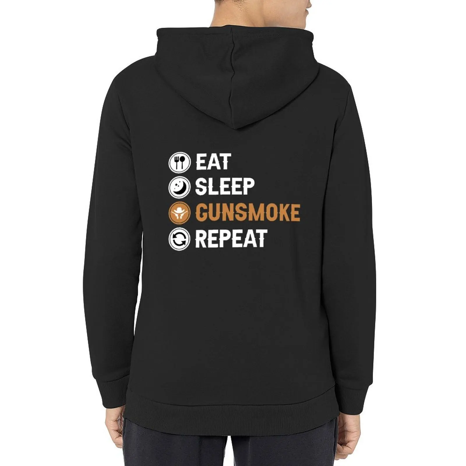 

Eat Sleep Gunsmoke Repeat Hoodie autumn men's winter sweater japanese style men clothing new hoodies and sweatshirts