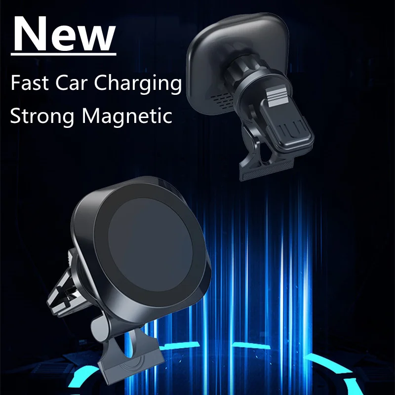 30W Magnetic Car Wireless Charger Mount Fast Charging Air Vent Magnet Car Phone Holder Stand for iPhone 15 14 13 Pro Max Mini