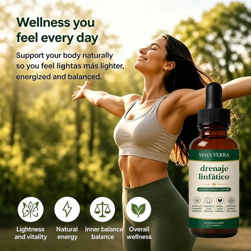 Lymphatic Drainage Drops,,Lymphatic Circulatory Relieve Swelling Support Drops,Natural Plant Extracts Ampoule Serum Daily Care