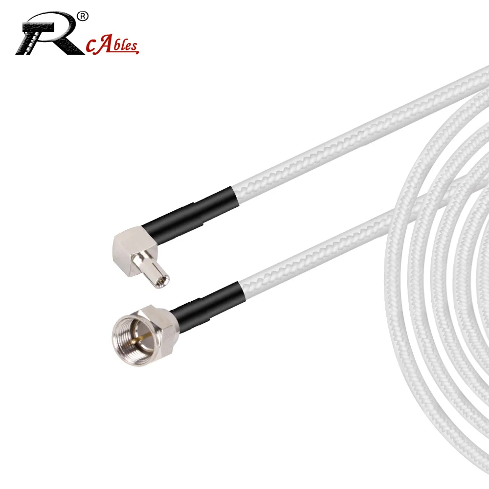 TS9 Male Right Angle 90 to F Female Jack Bulkhead Nut Pigtail Adapter RG316 Coaxial Extension Cable