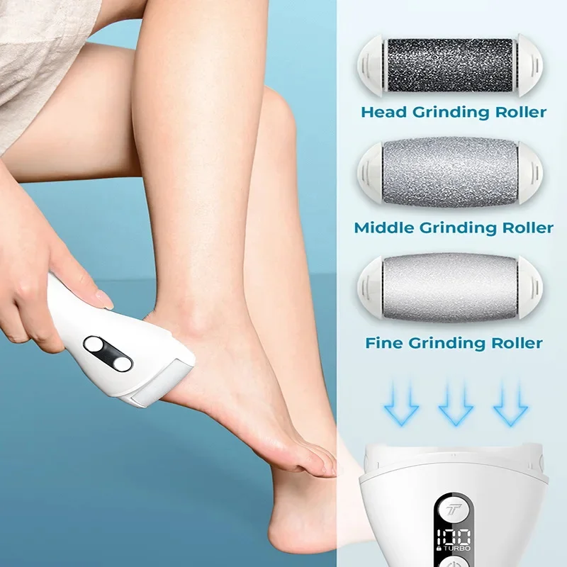 Charged Electric Callus Remover for Heels Grinding Pedicure Tools Professional Pedi Foot File Care for Dead Hard Skin Waterproof