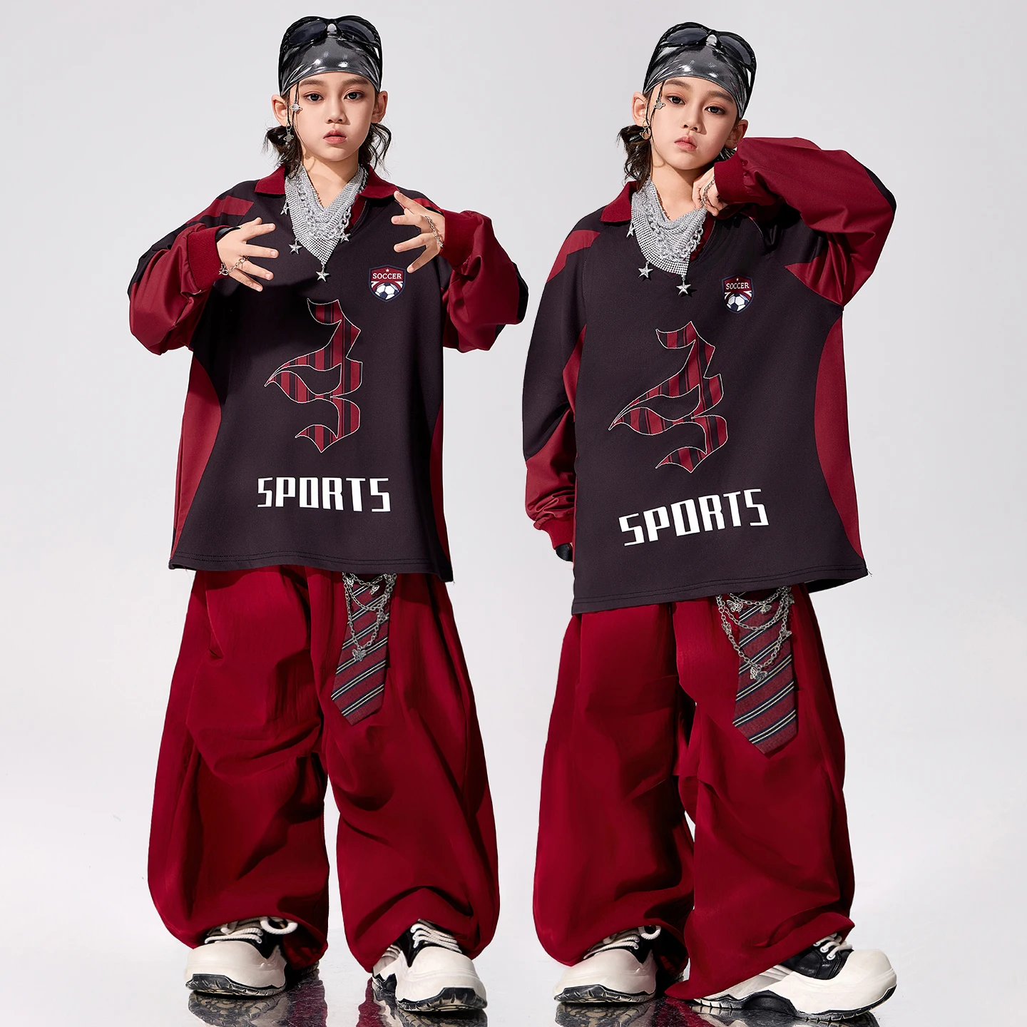 

Свободная крутая толстовка с капюшоном в стиле хип-хоп для мальчиков, брюки для бега для уличных танцев, шорты K-pop для девочек, костюм, детская уличная одежда, комплект детской одежды