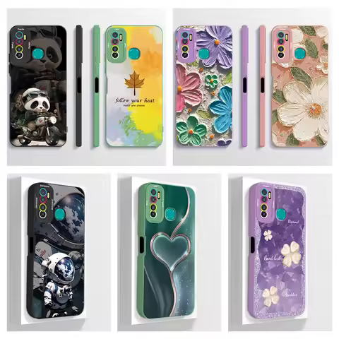 For Tecno Spark 5 Pro Case Tecno Spark5 Phone Case Artistic Soft TPU Camera Protection Cover For Tecno Camon 15 Air Etui Bumper