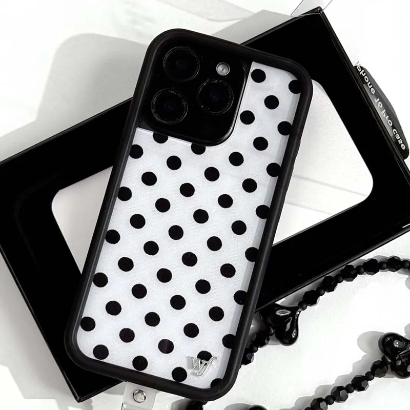 حافظة لهاتف آيفون 17 16 15 14 13 12 Pro Max Plus موضة نقطة موجة WF غطاء خلفي كرتوني لطيف #2