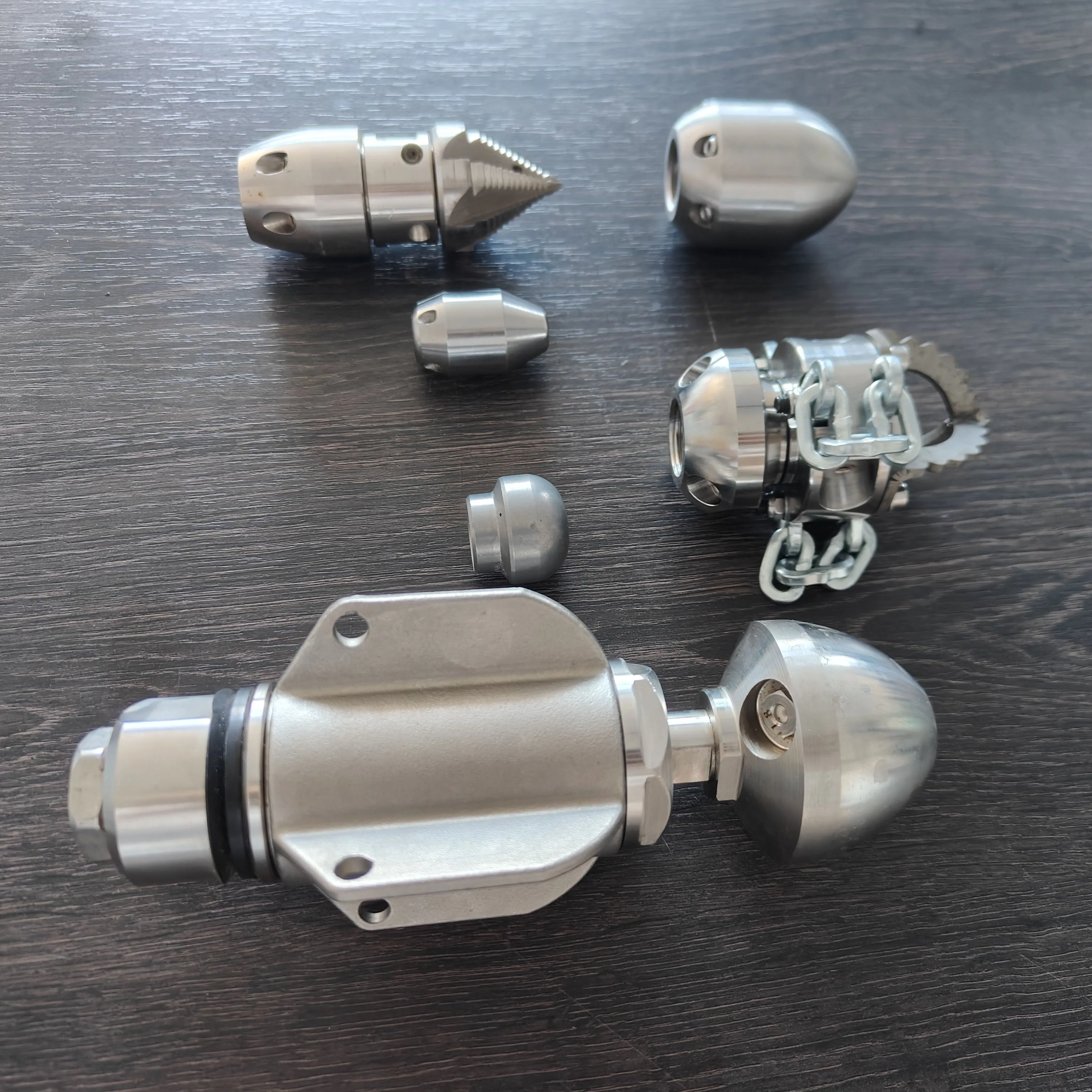 High Pressure Sewer Cleaning Nozzle Customizable Interface Sewer Cleaning Machine Accessories Dredge Pipe Hose Nozzle Set.