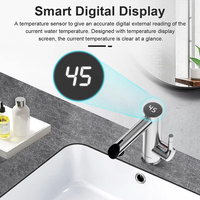 Briwellna Electric Warer Heater Faucet Stainless Steel Heating Tap For Bathroom 220V Hot Water Faucet Mini Flowing Water Heater