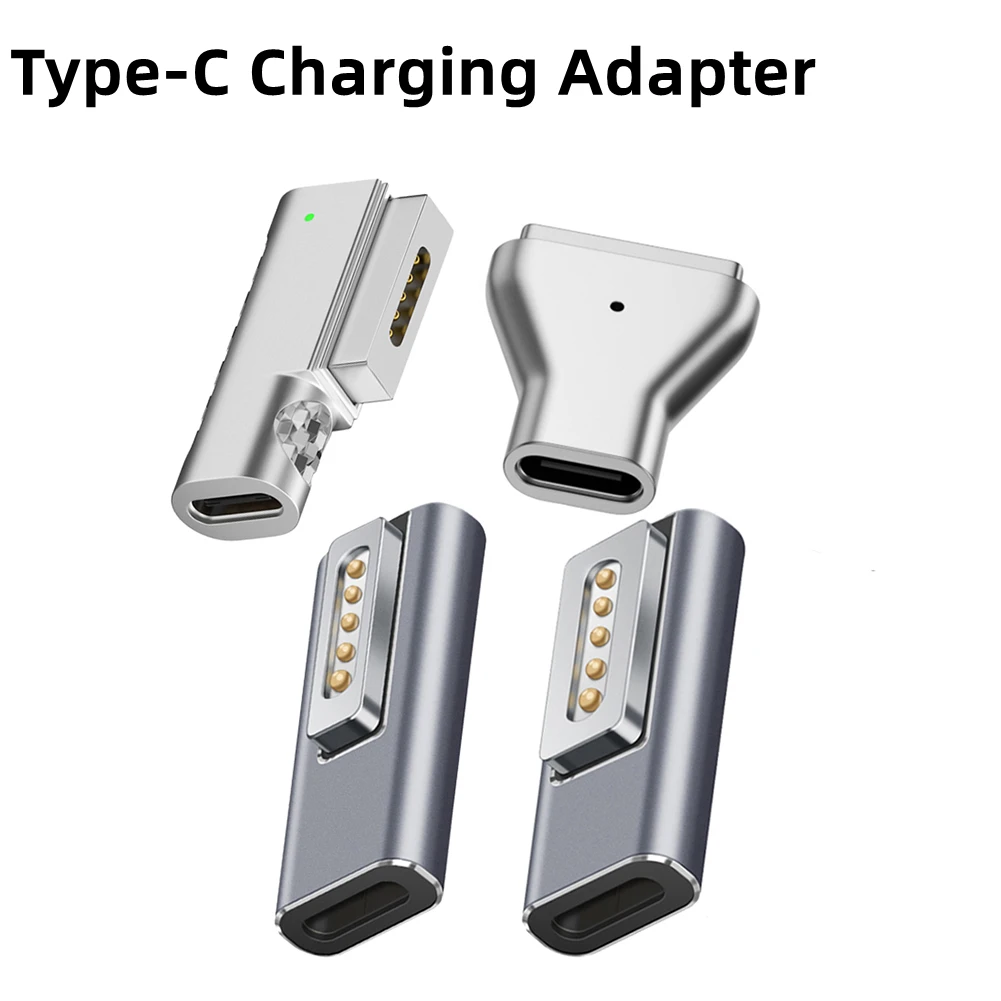 Connecteur USB Type-C vers DC Magnétique Fonctionne avec un Chargeur d'Alimentation de 100W, Adaptateur de Charge 5A PD Compatible avec Macbook Air/Pro