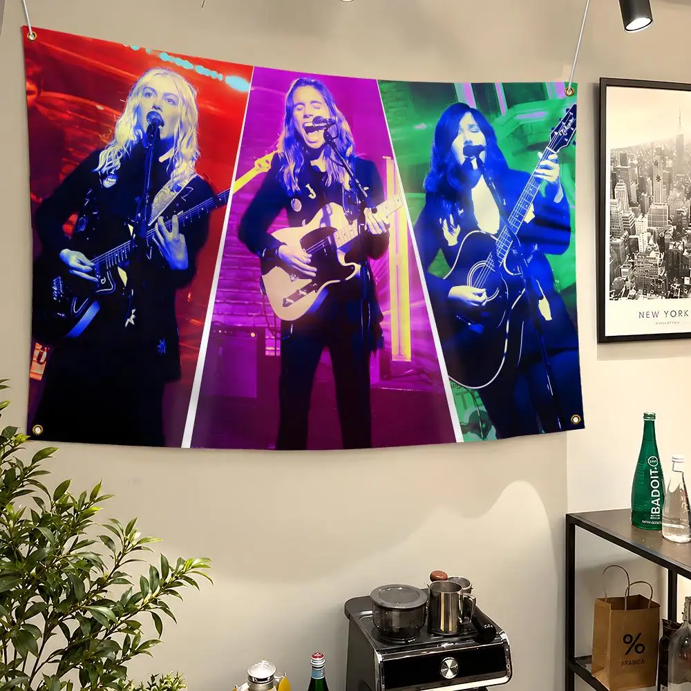 Band boygenius The Record Indie Rock Flags Wall Hanging Flag Banners For Birthday Parties Outdoor Bedroom Dorm Room Decor