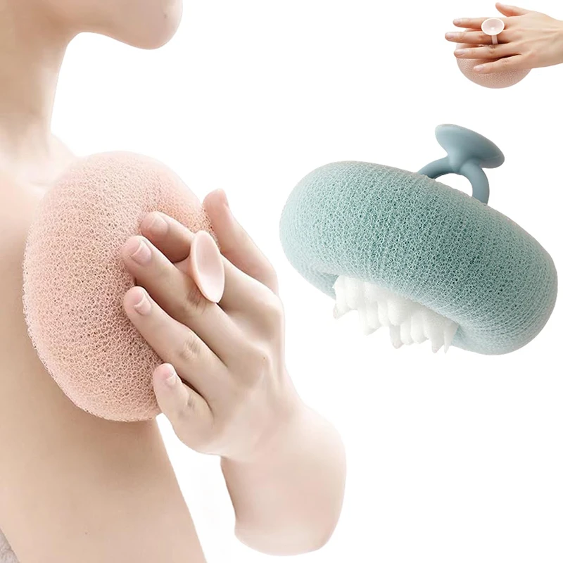 Super Soft Bath Sponge Flower 2-in-1 Suction Cup Exfoliating Artifact Massage Bath Ball Sponge Flower For Adults Children