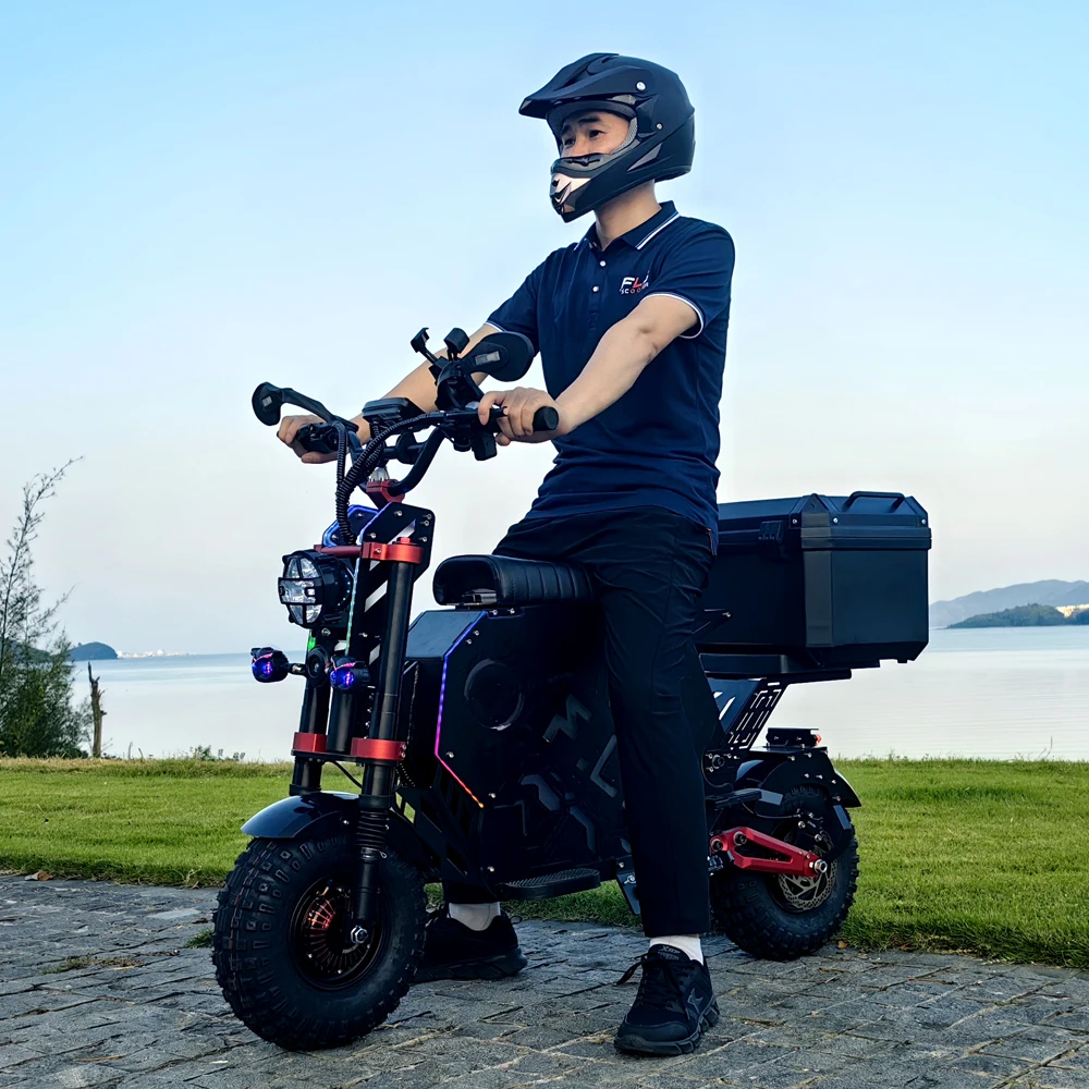 Latest FLJ F14 72V 12000W Electric Scooter with App NFC 75MPH Fast Speed Motorcycle E Scooters