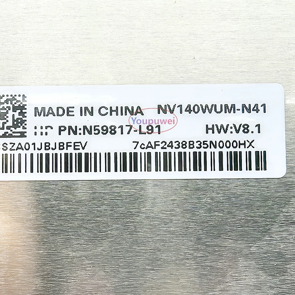 Laptop LCD Screen NV140WUM-N41 NV140WUM-N42 1920x1200 IPS 30-pins 14.0 Inch Replacement Display Matrix