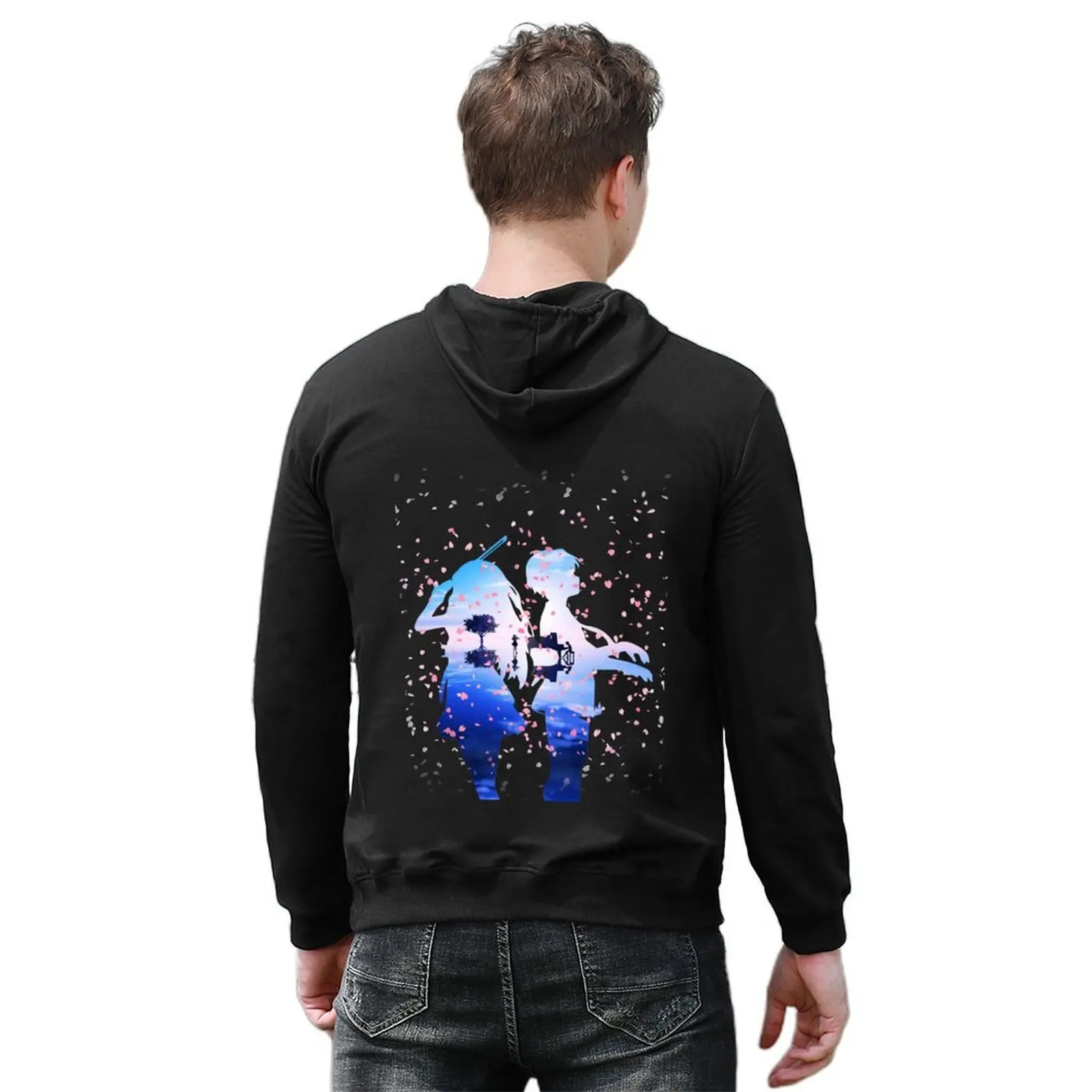 كذبتك في أبريل Shigatsu wa Kimi no Uso Kaori & Kousei Anime Cherry Blossoms Classic Hoodie #6