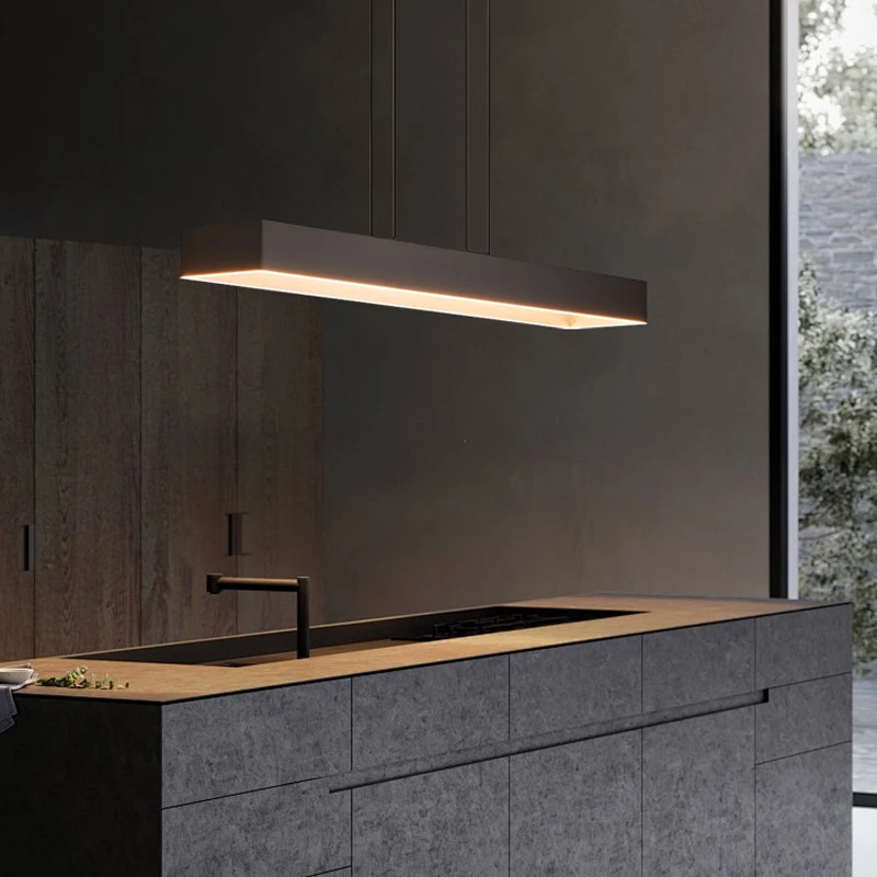 كلمة واحدة الحد الأدنى غرفة الطعام الثريا الحديثة شريط طويل طاولة طعام مصباح غرفة الطعام الفاخرة طاولة بار مصباح مكتب الخفيفة