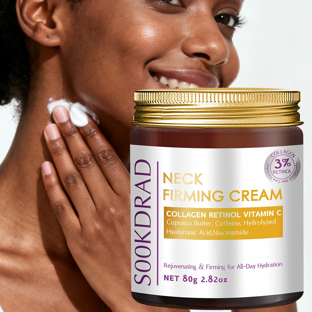 Firming face and neck cream, containing hyaluronic acid, niacinamide, panthenol, glycerin, collagen and retinol