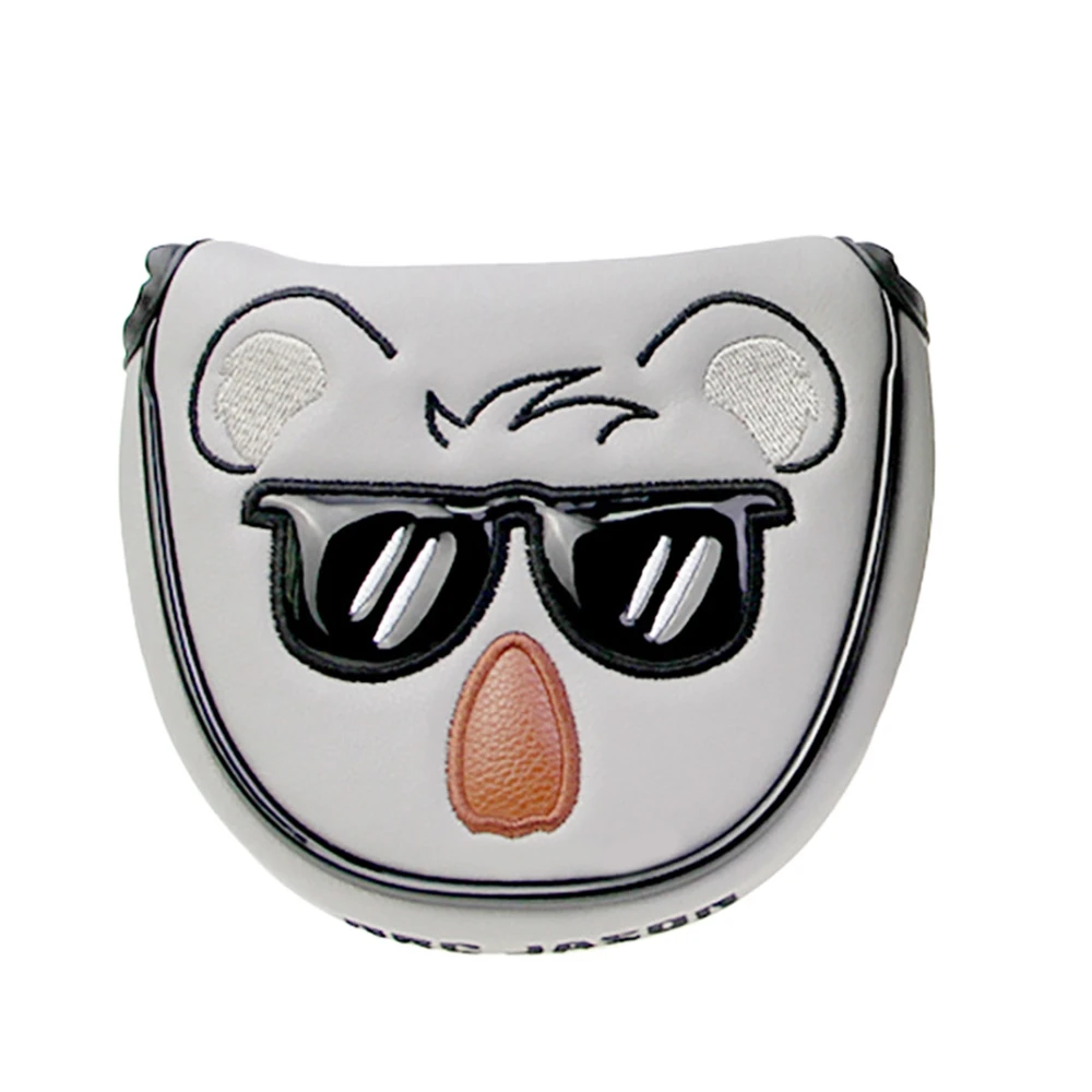 Golf Putter Cover Magnetic Closure for Mallet Blade Putter Synthetic Leather Golf Headcover Cute Koala Golf Covers