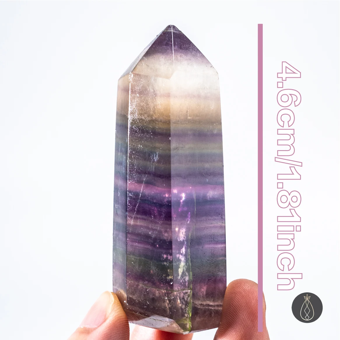 1 برج فلوريت نادر ملون | فلوريت طبيعي | مصقول وسلس | هدية عيد ميلاد | مجموعة كريستال | ديكور المنزل #3